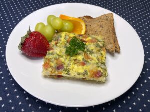 Bacon Leek Potato Omelette