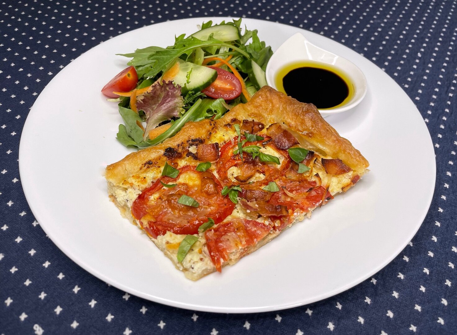 Bacon, Tomato & Cheese Puff Pastry Tart