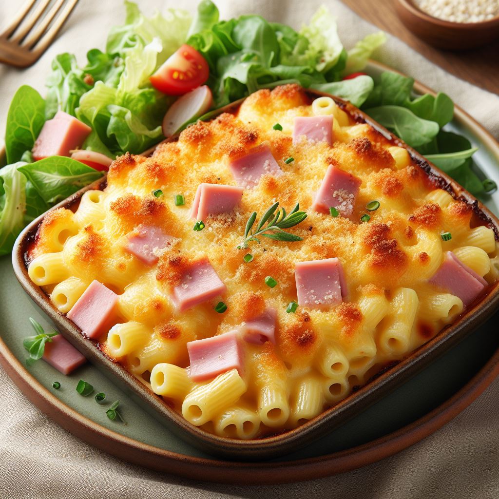 Baked Swiss Mac & Cheese with Ham-NEW