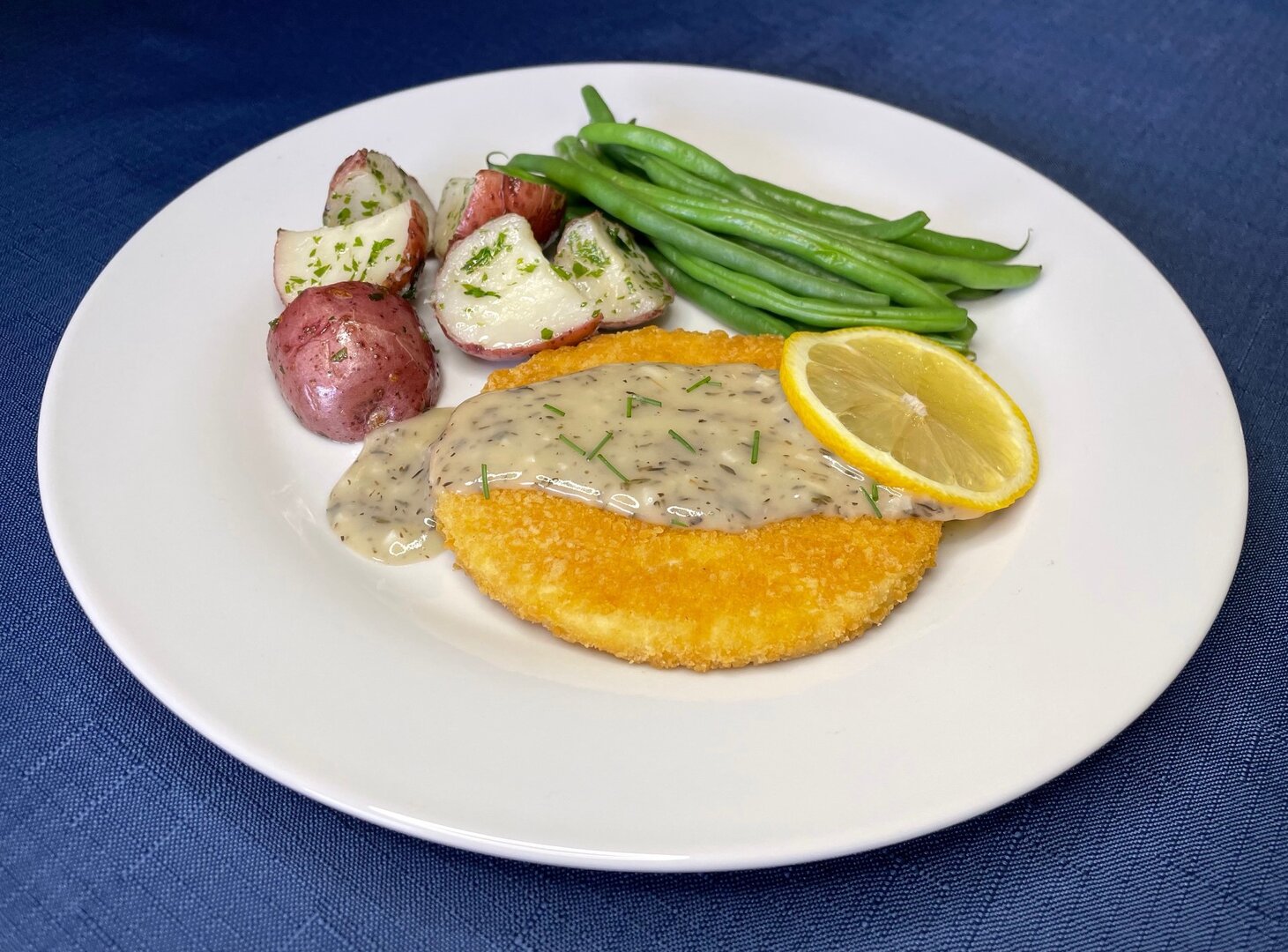 Chicken Patty Picatta with Lemon Butter Sauce