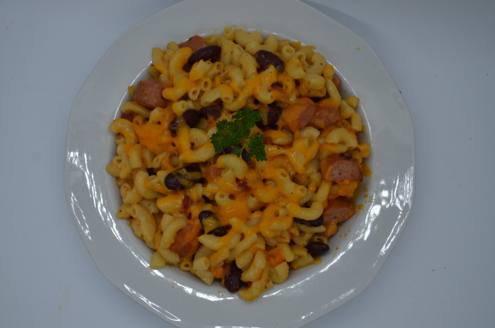 Mac & Cheese Dog Casserole