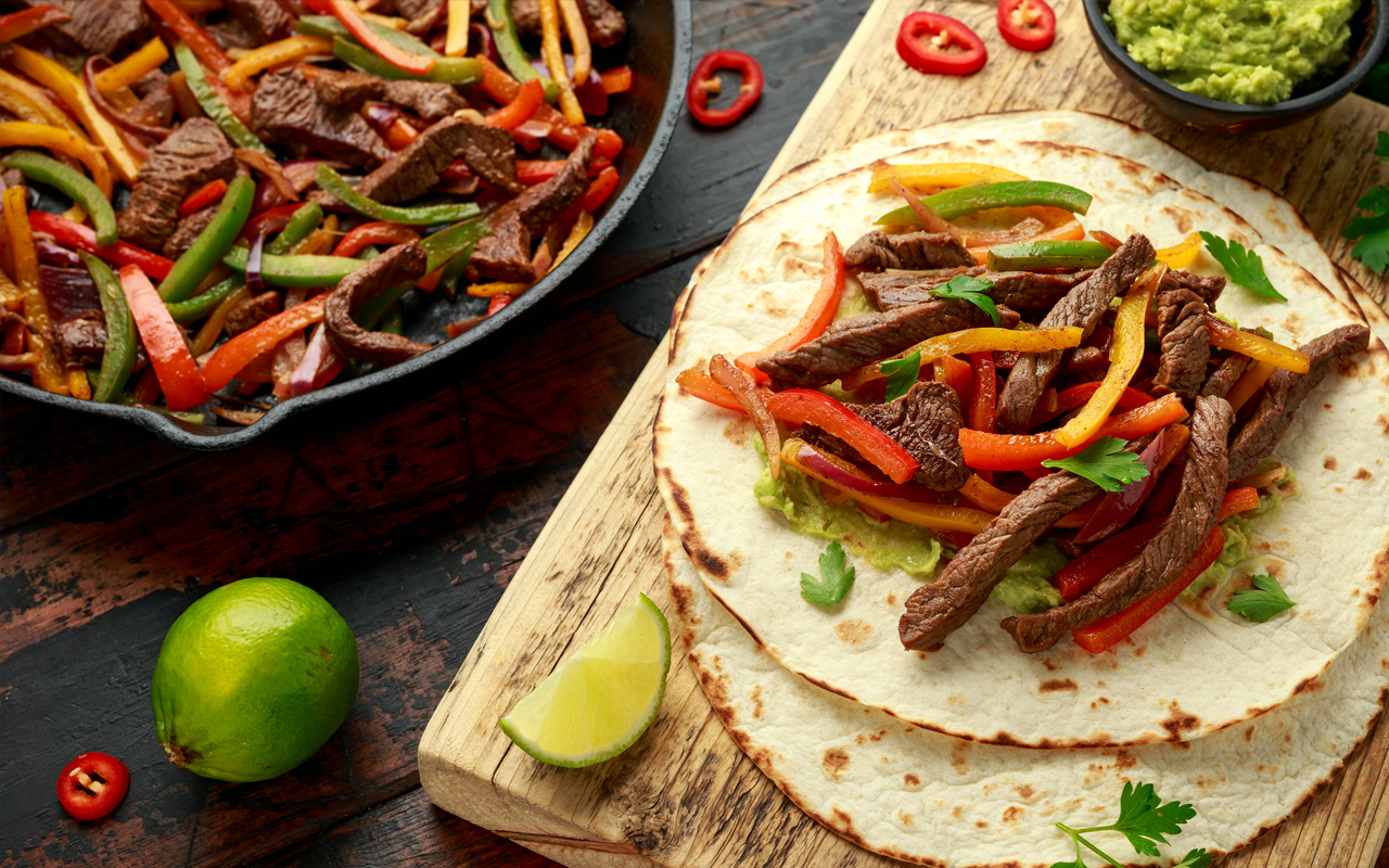 Chili Lime Steak Fajitas
