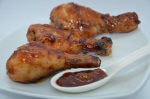 Peach Ginger BBQ Chicken Drums