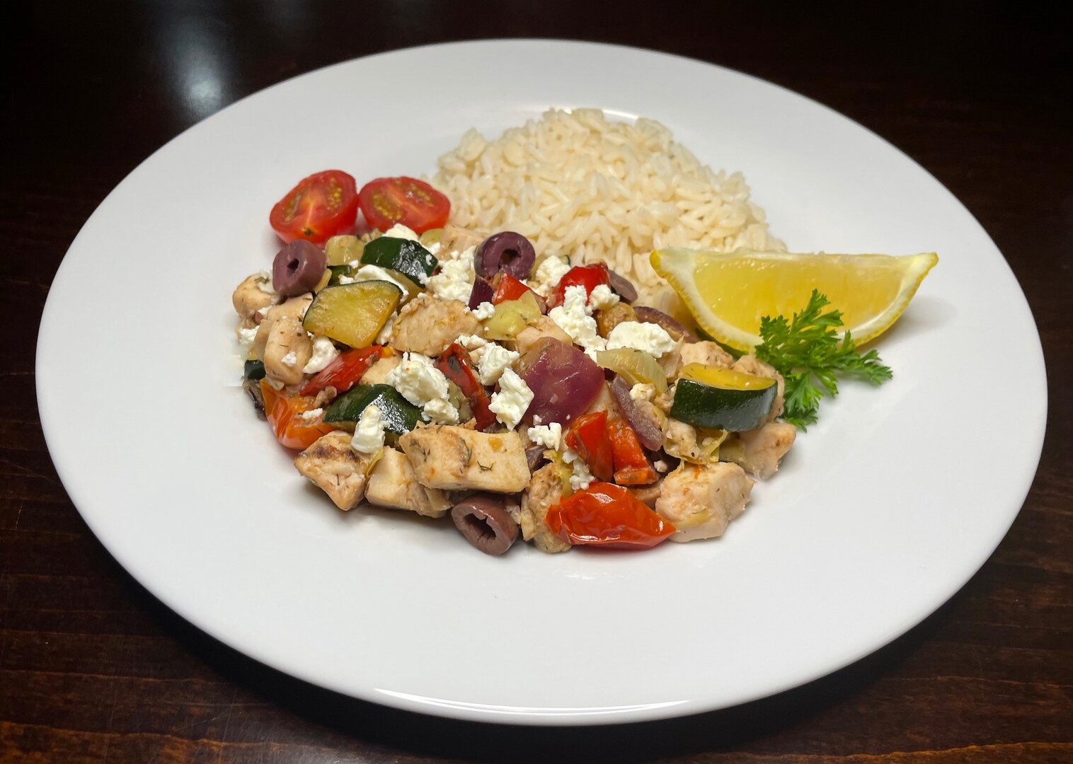 Greek Chicken & Vegetable Skillet