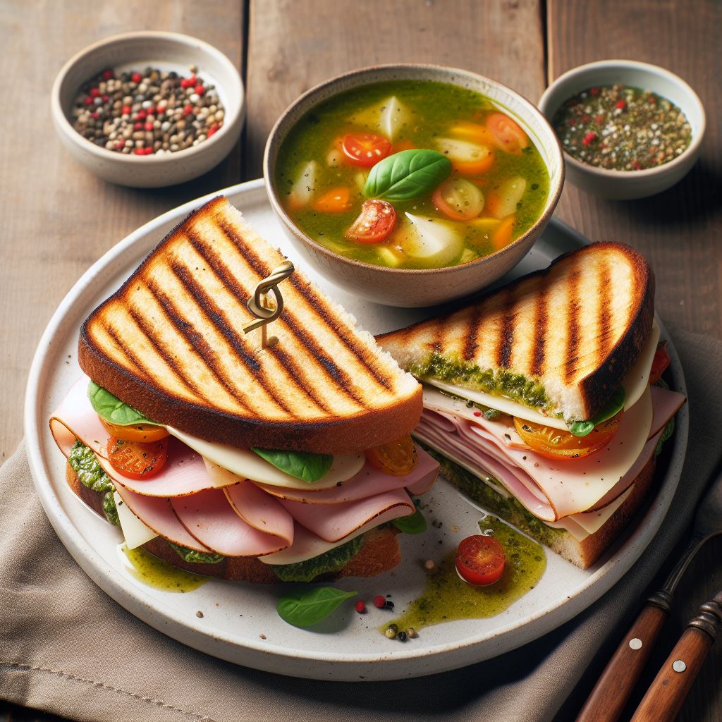 Grilled Ham, Pesto & Provolone Sandwich-NEW