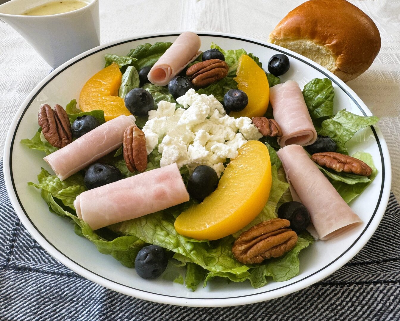 Ham & Seasonal Fruit Medley Salad with Goat Cheese-NEW