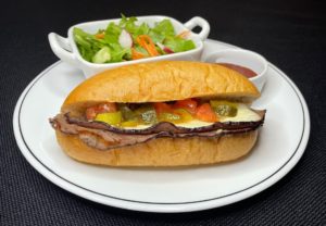 Hot Italian Roast Beef on Hoagie