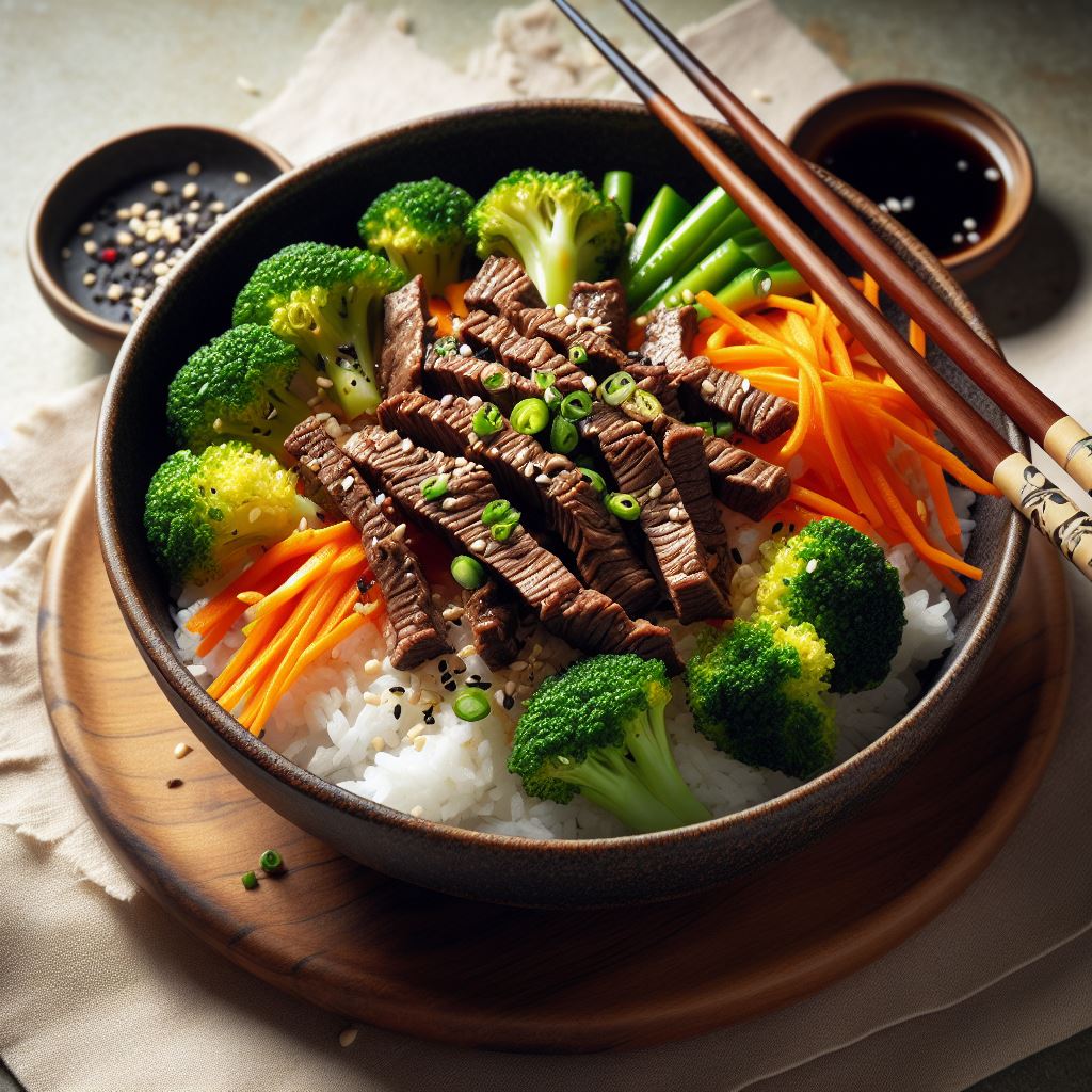 Korean-Style Shaved Beef with Broccoli & Carrots – NEW