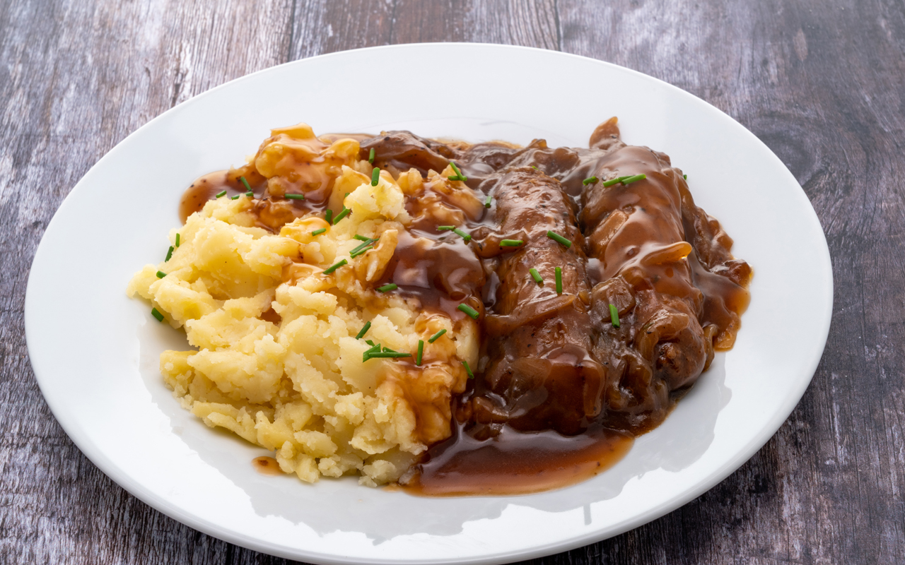 Oktoberfest Sausage with Onions and Mushrooms