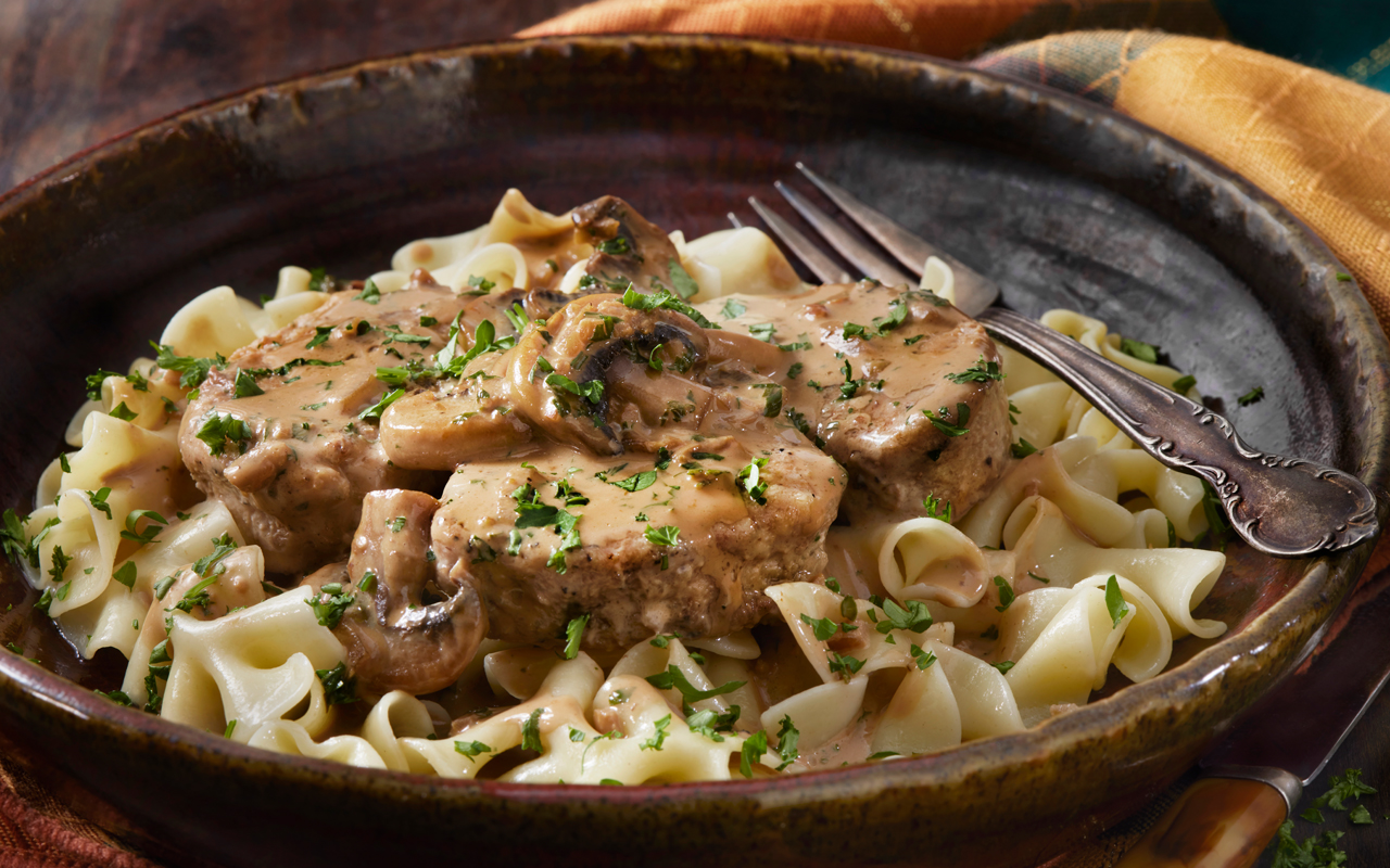 Pork Mushroom Stroganoff