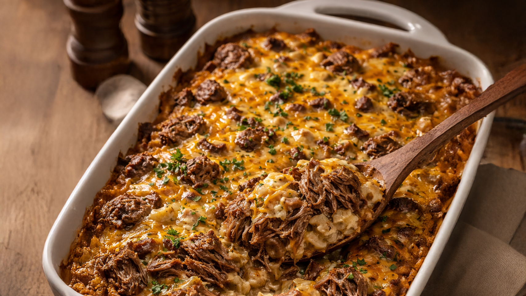 Pulled Beef and Potato Casserole