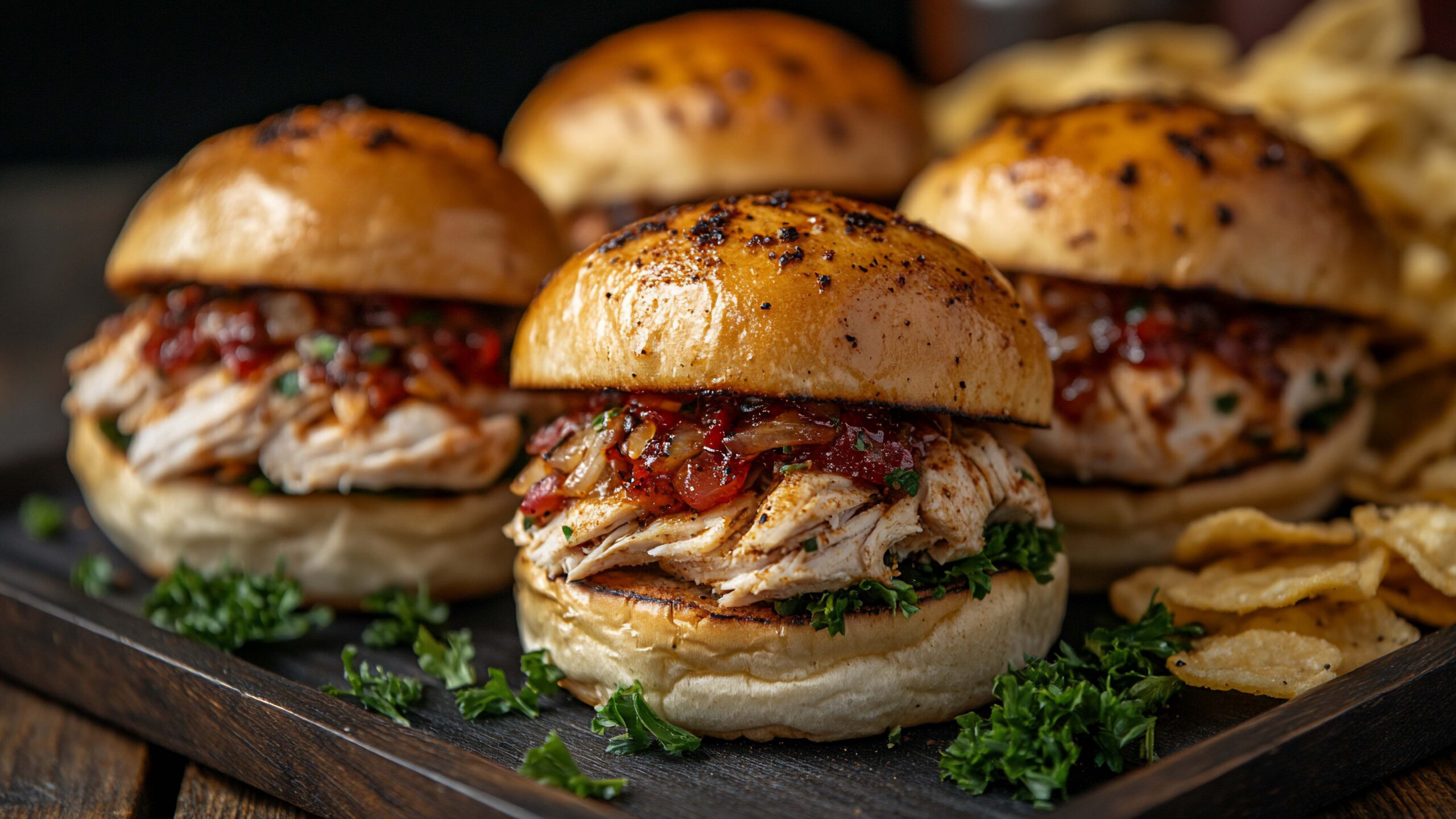 Pulled Chicken Sliders
