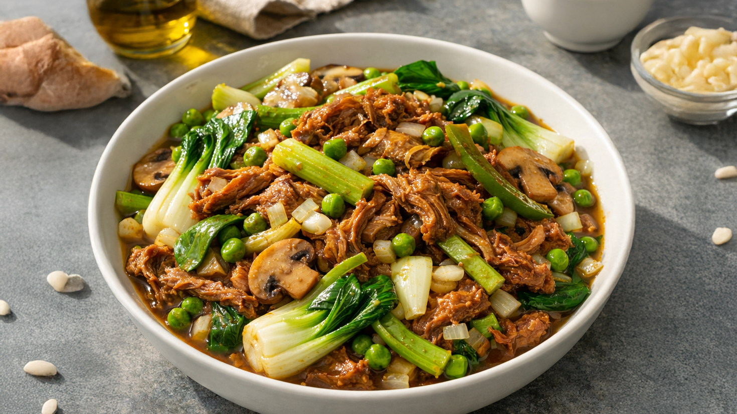 Pulled Pork Chop Suey
