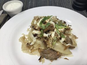 Pulled Pork Perogie Casserole scaled