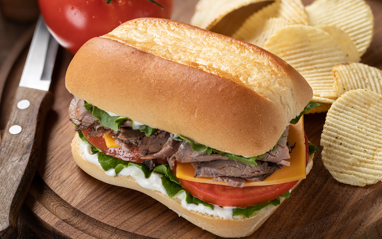 Roast Beef Mini Submarine Sandwich