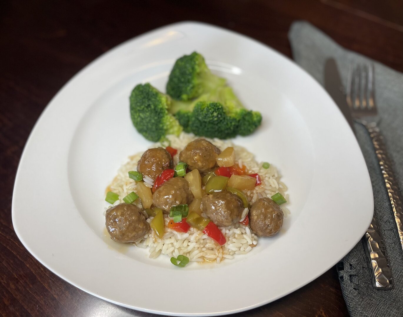 Casserole de boulettes de viande aigre-douce
