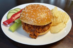 Vegetarian Sloppy Joes on Bun 1