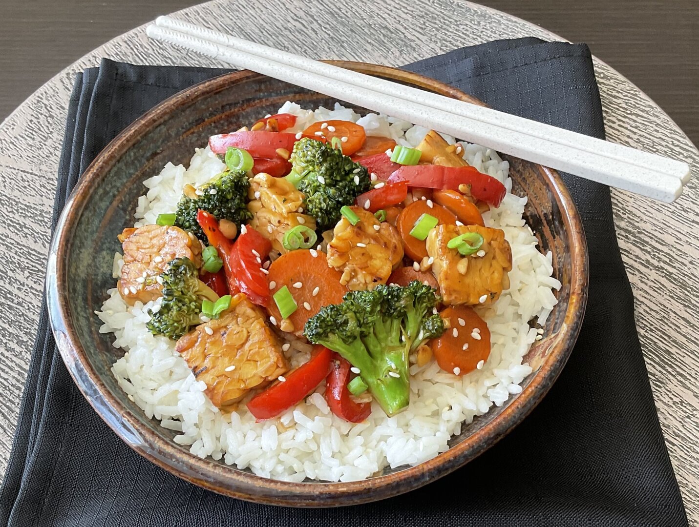 Veggie Medley Tempeh Stir-Fry-NEW